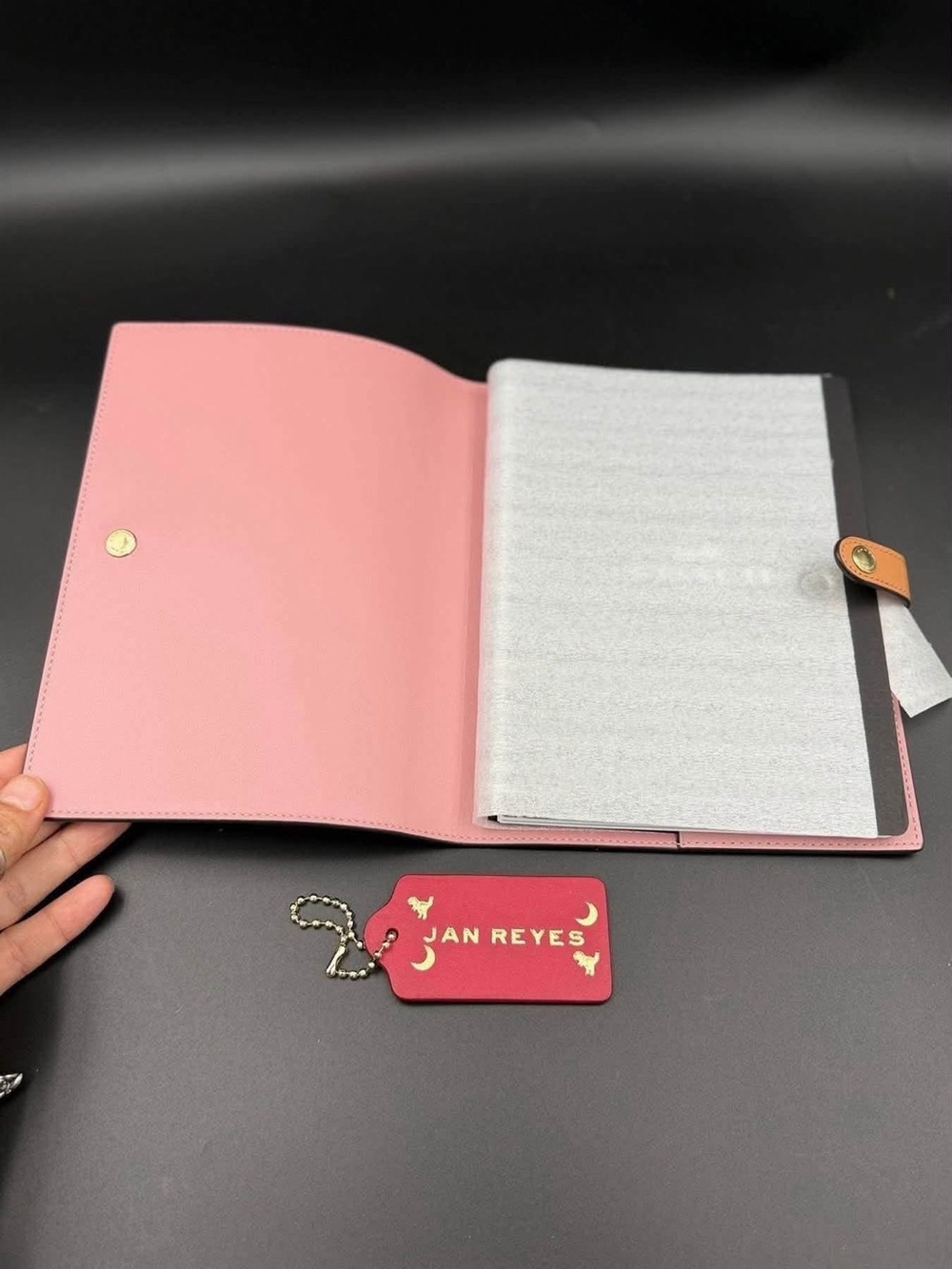 . Coach Notebook In Signature Canvas
Gold/Powder Pink - Picture 5 of 8